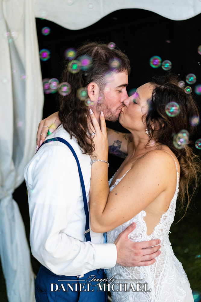 Wedding Photo With Bubbles